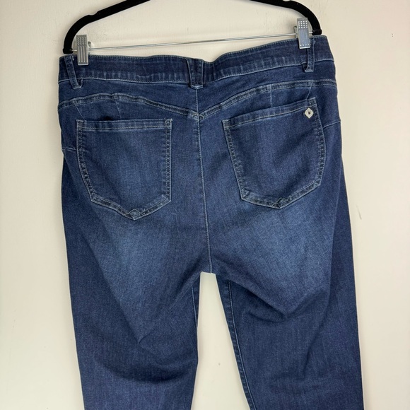 Democracy Ab Solution Womens Plus Skinny Jeans Sz 16 Dark Wash Stretch Denim - Picture 10 of 14